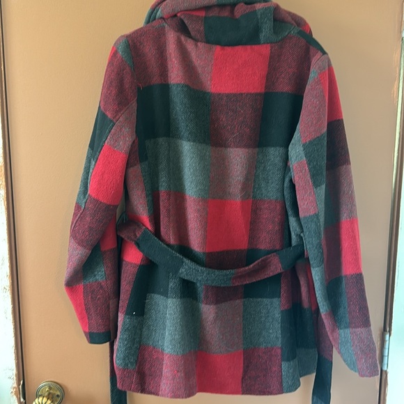 xhiliration Buffalo Plaid Winter Coat - Picture 4 of 4